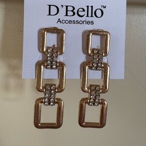 Gold and Silver Chain Link Earrings